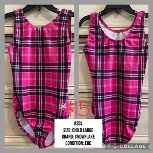 #3CL Used Child Large Snowflake Leotard